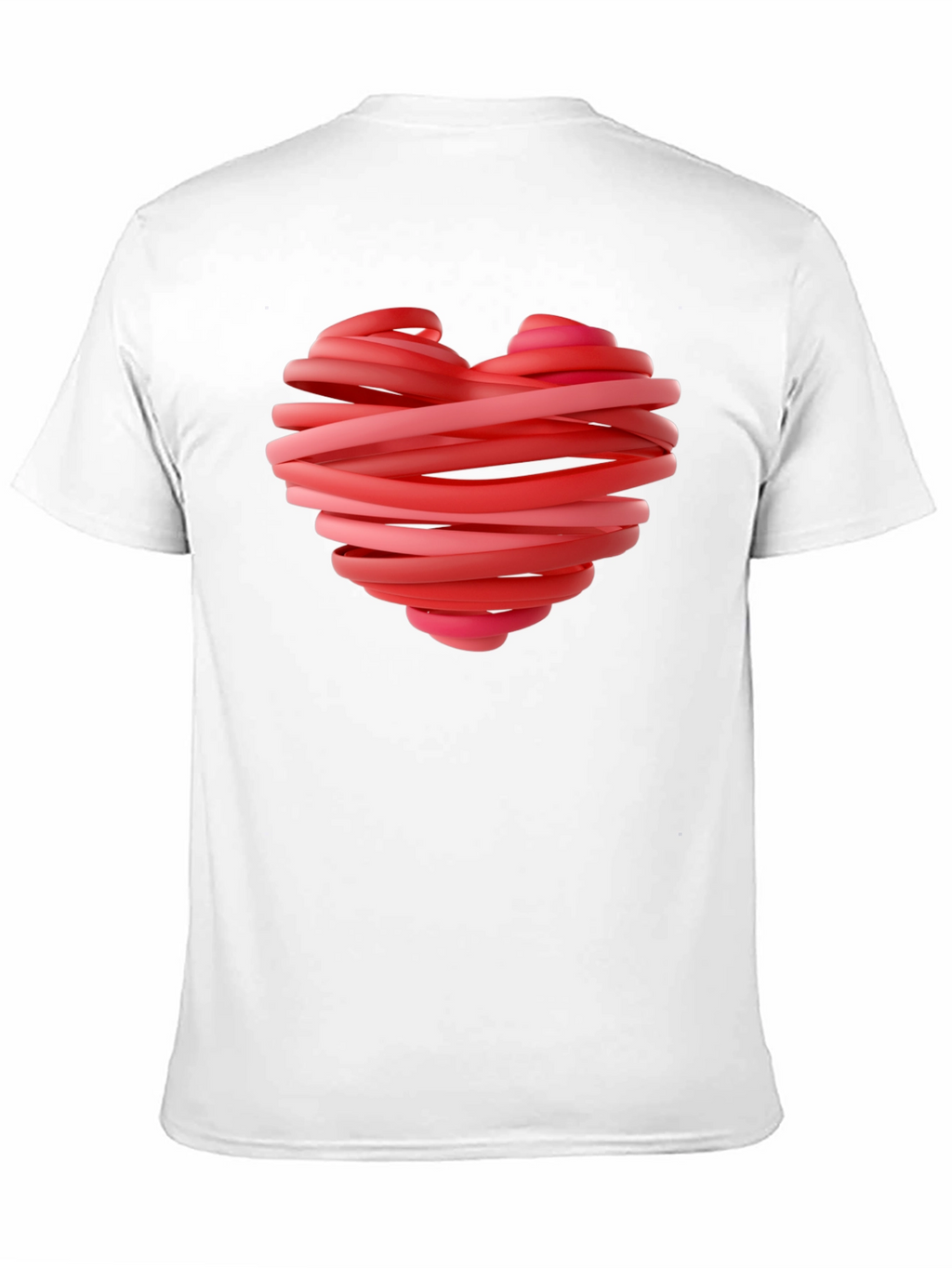 Heart Ribbon Graphic Tee - Stylish Black T-Shirt