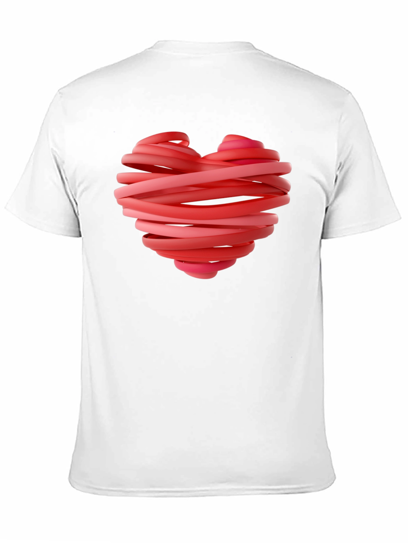 Heart Ribbon Graphic Tee - Stylish Black T-Shirt