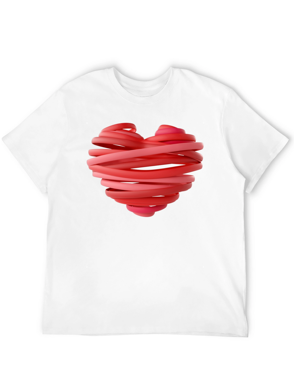 Heart Ribbon Graphic Tee - Stylish Black T-Shirt