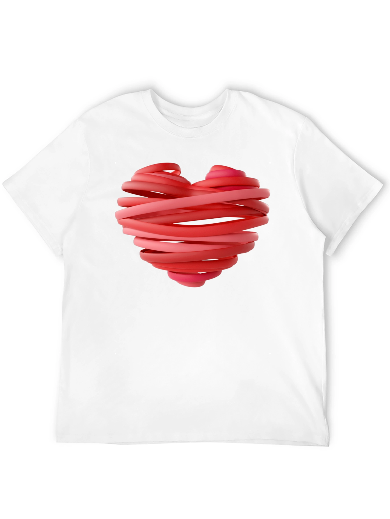 Heart Ribbon Graphic Tee - Stylish Black T-Shirt
