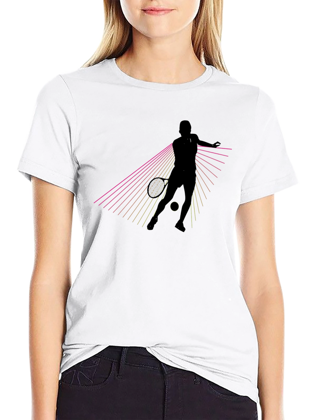 Tennis Player Graphic Tee - Retro Style