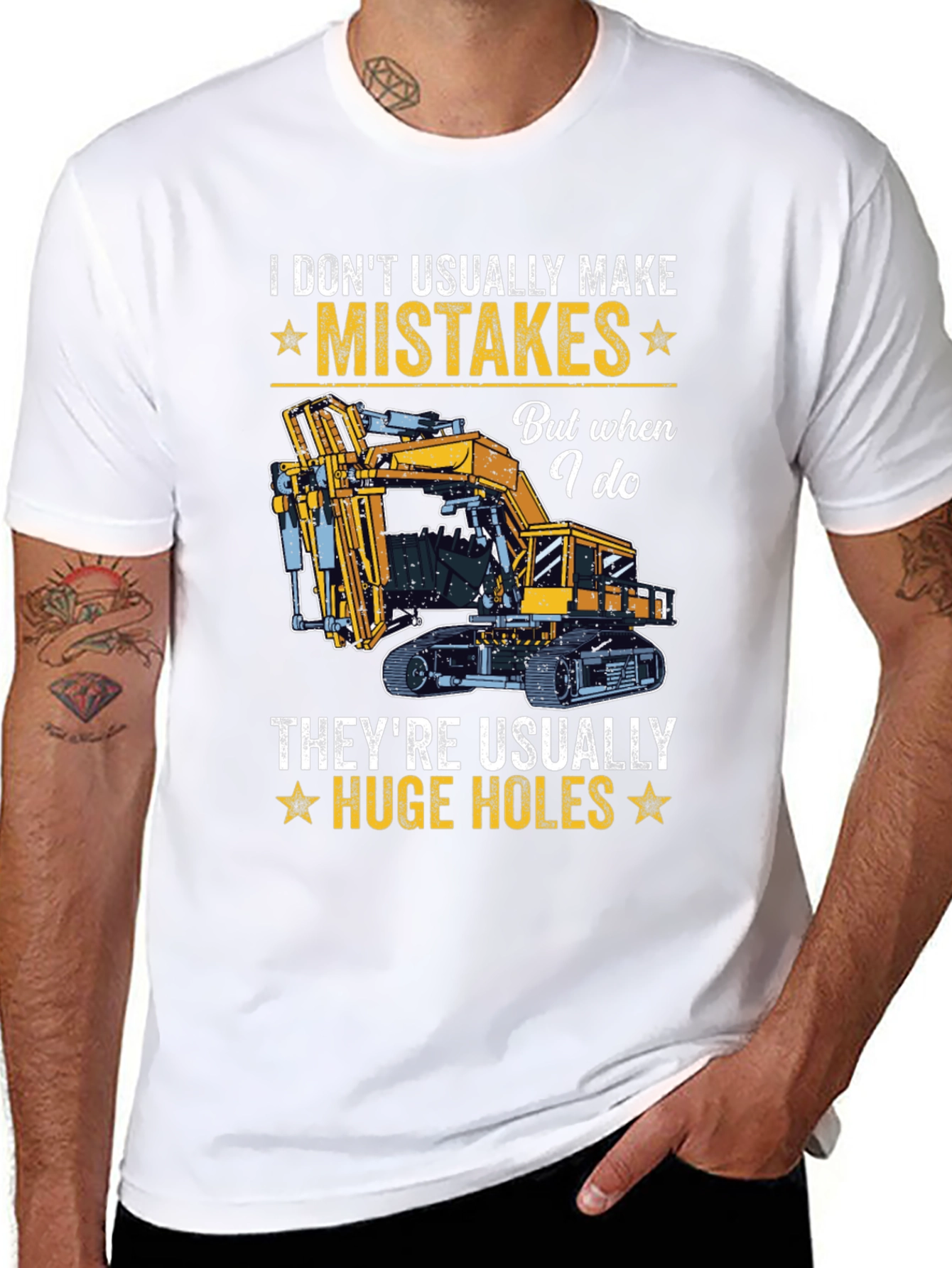 I Dont Usually Make Mistakes Funny Excavator T-Shirt