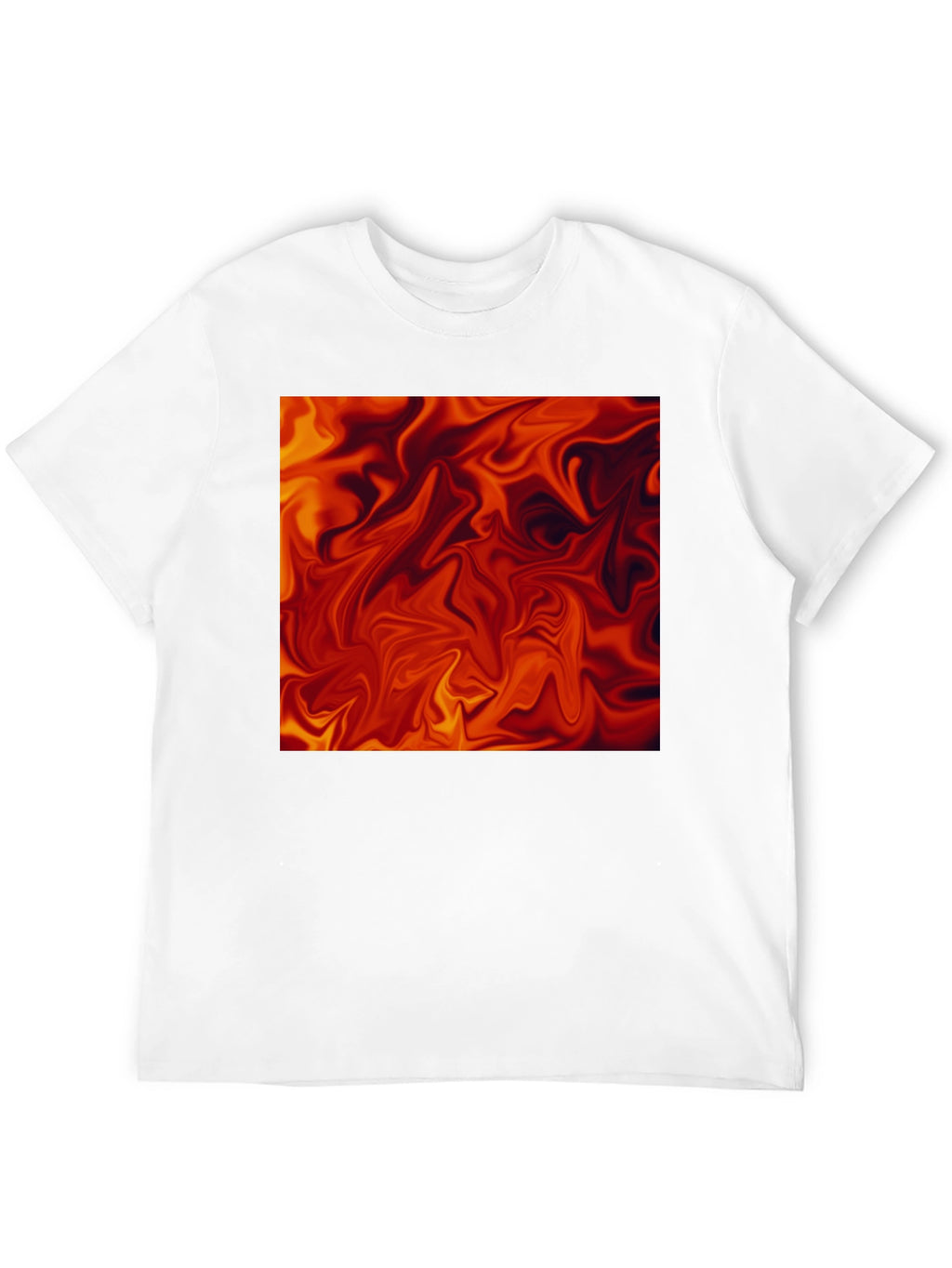 Fiery Abstract Art Black T-Shirt