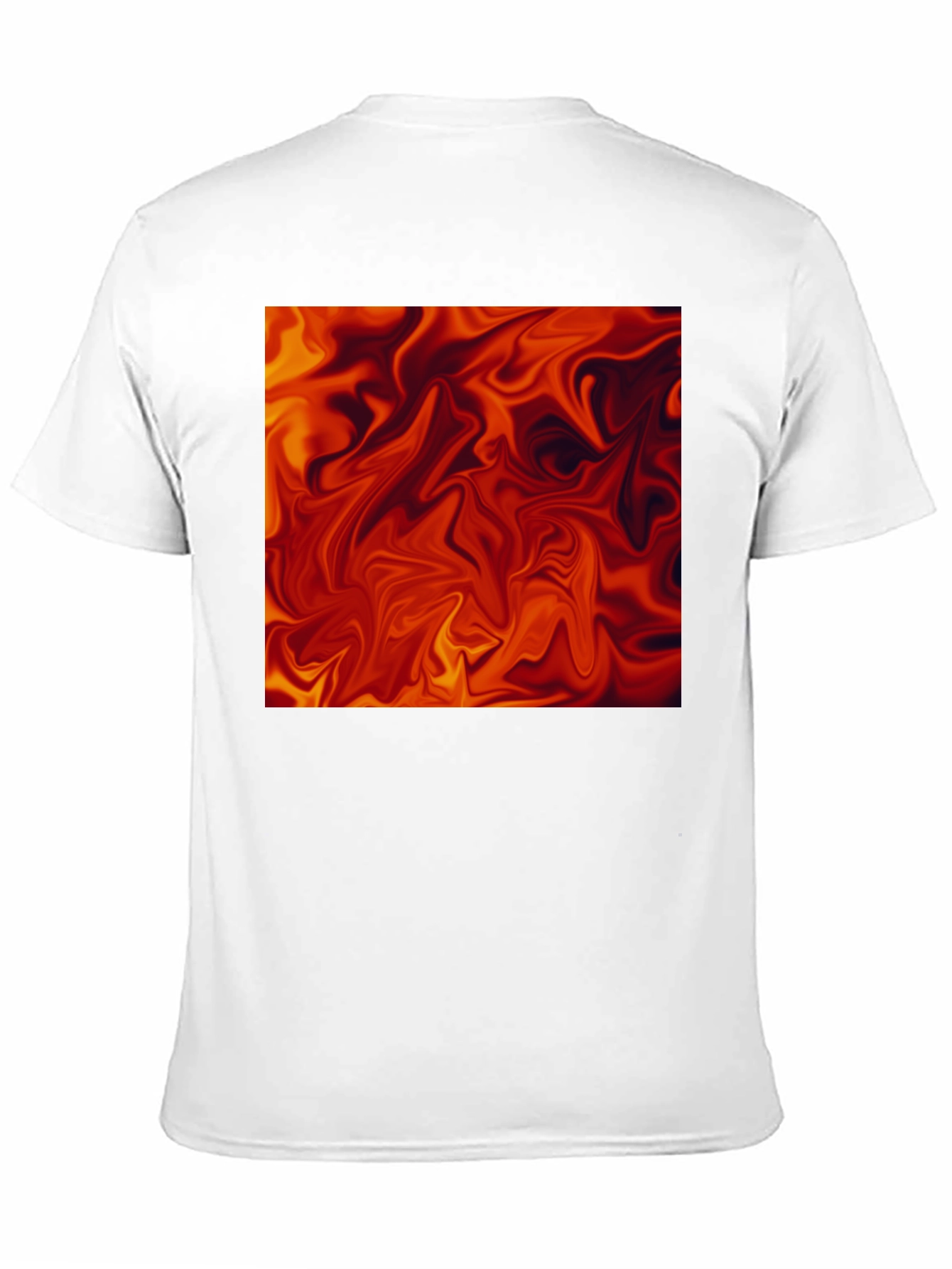 Fiery Abstract Art Black T-Shirt