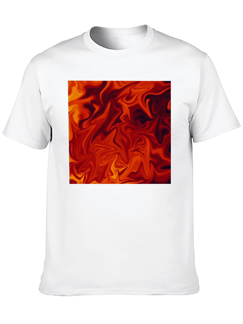Fiery Abstract Art Black T-Shirt