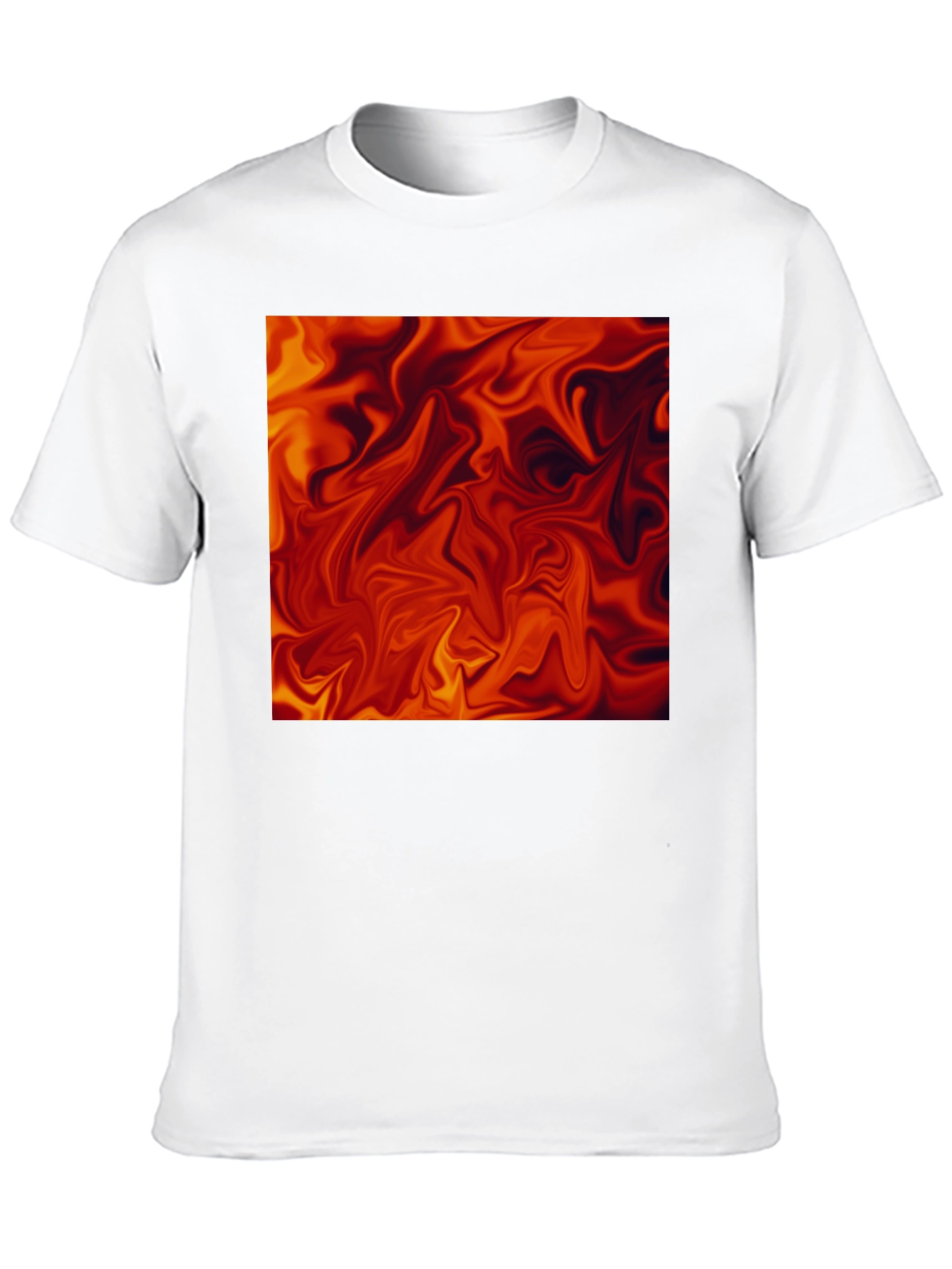 Fiery Abstract Art Black T-Shirt