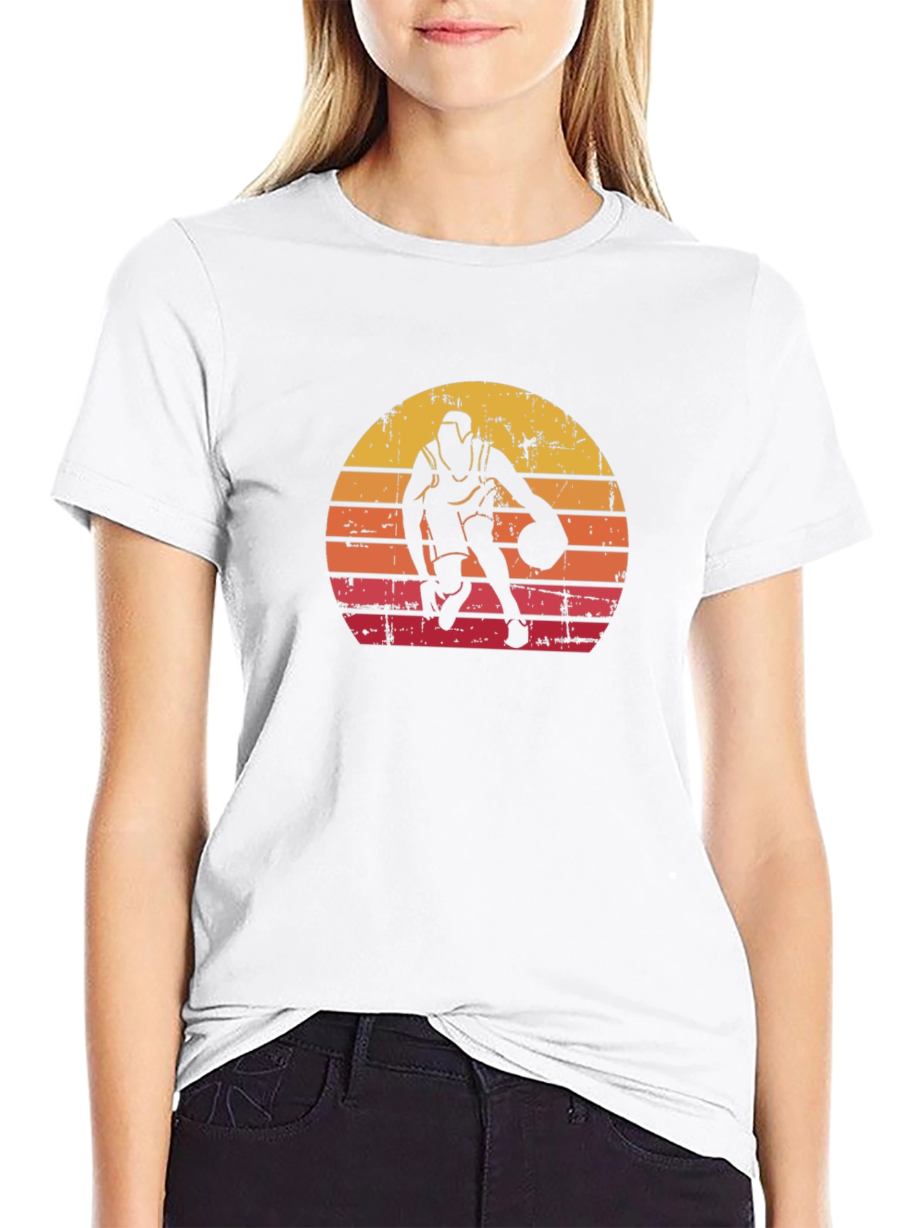 Retro Basketball Player Graphic Tee