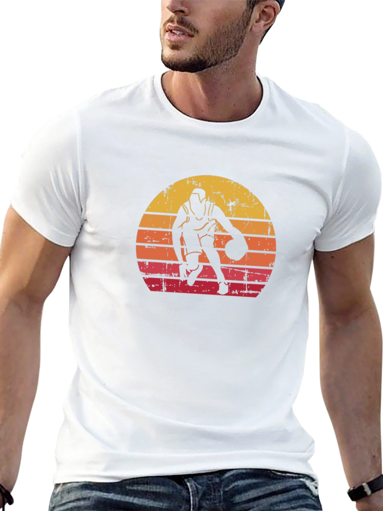 Retro Basketball Player Graphic Tee