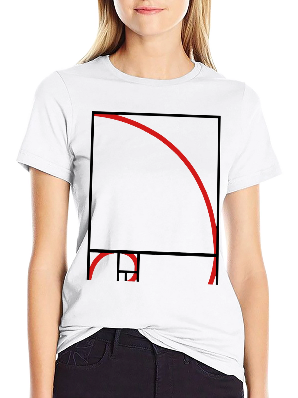 Golden Ratio Fibonacci Sequence Black T-Shirt