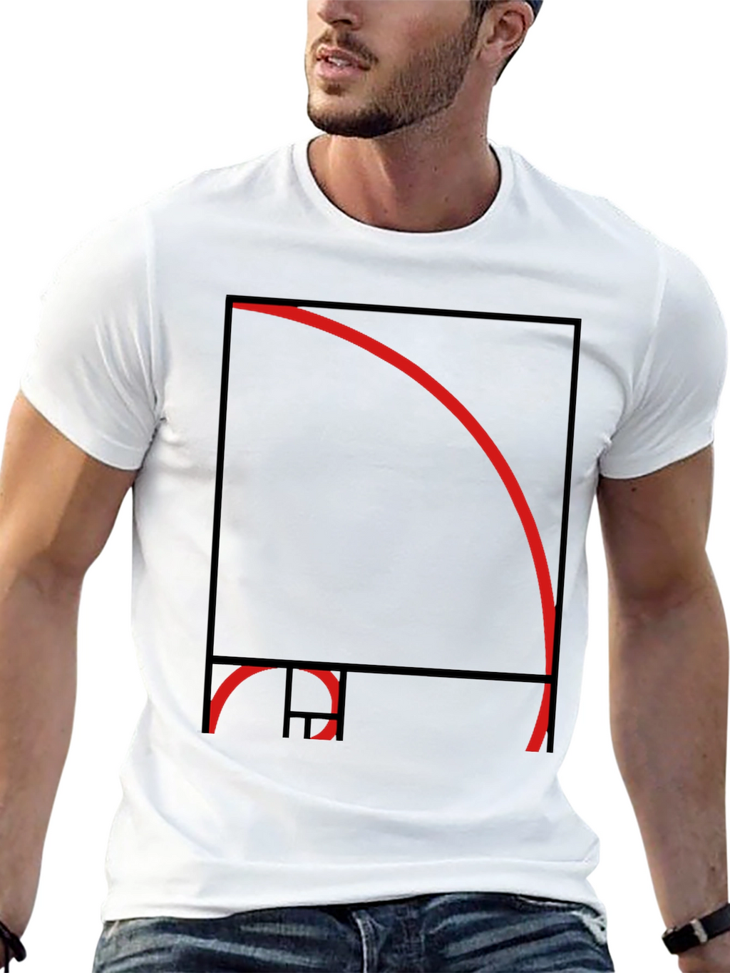 Golden Ratio Fibonacci Sequence Black T-Shirt