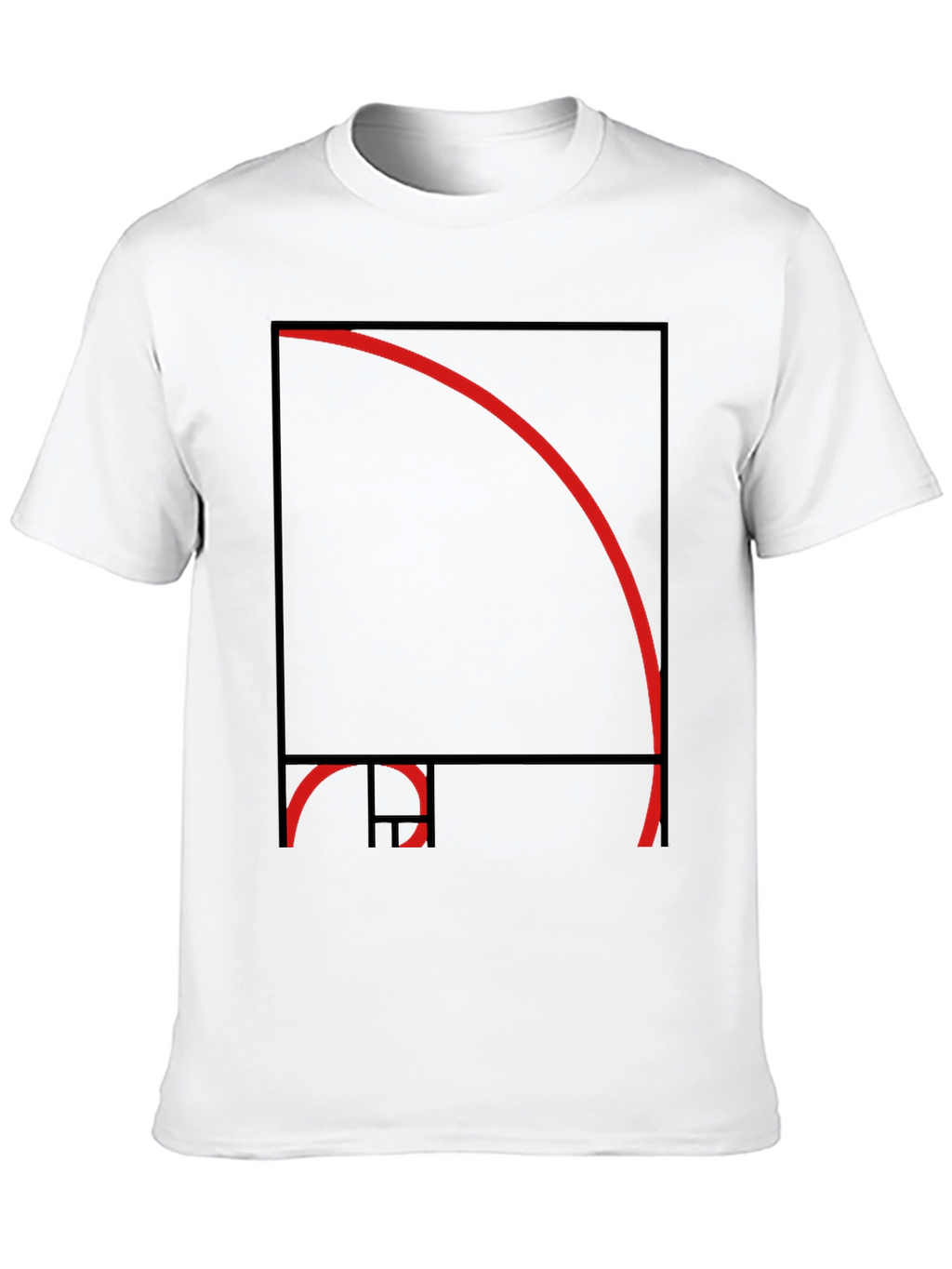 Golden Ratio Fibonacci Sequence Black T-Shirt