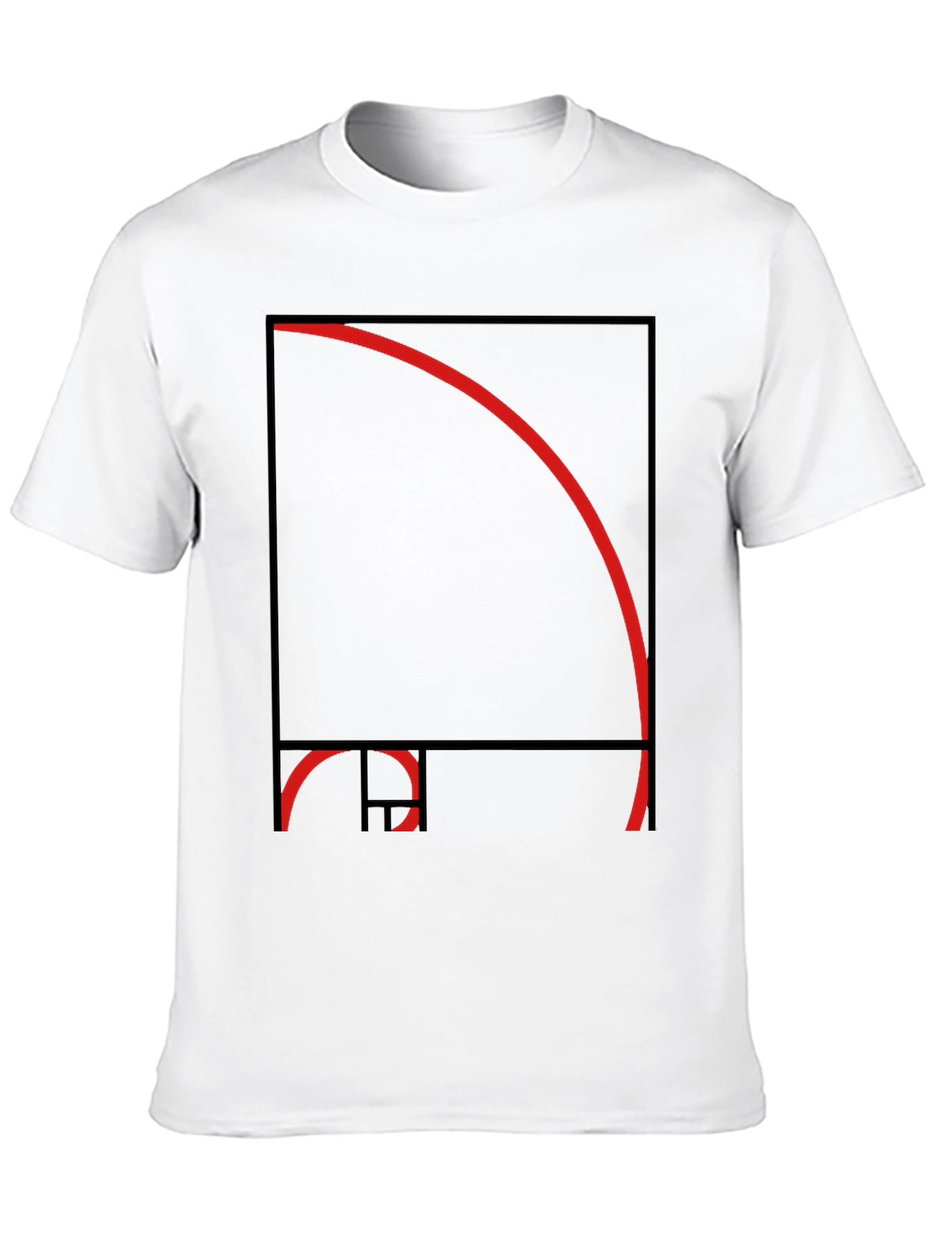 Golden Ratio Fibonacci Sequence Black T-Shirt