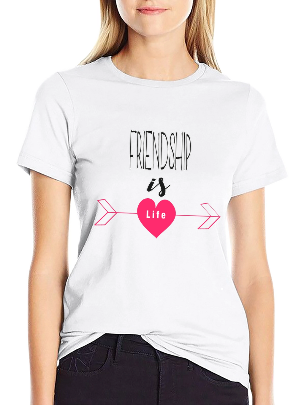 Friendship is Life Black T-Shirt