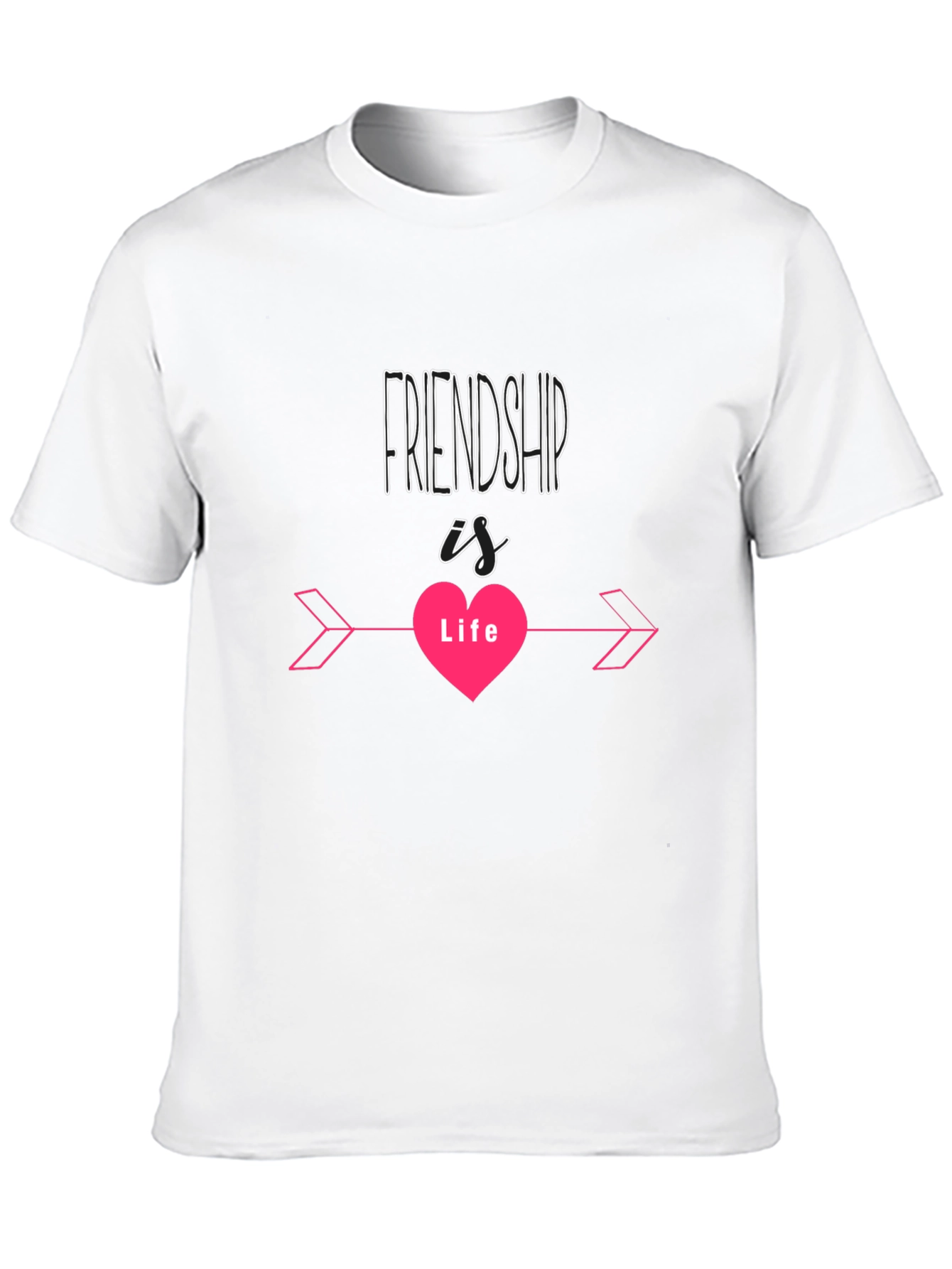 Friendship is Life Black T-Shirt