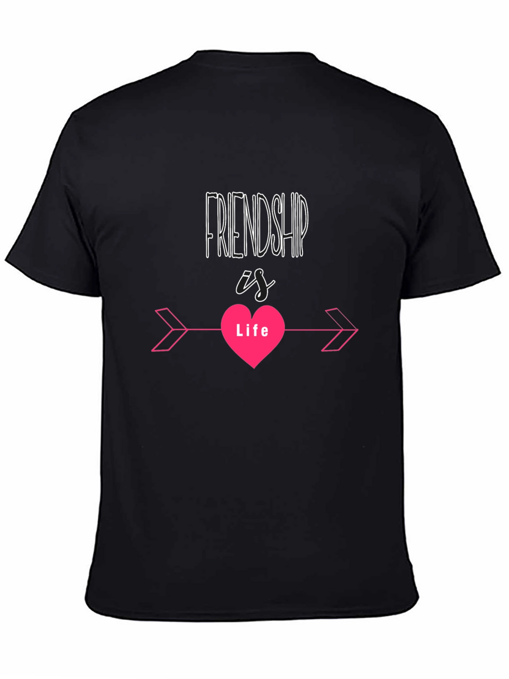 Friendship is Life Black T-Shirt