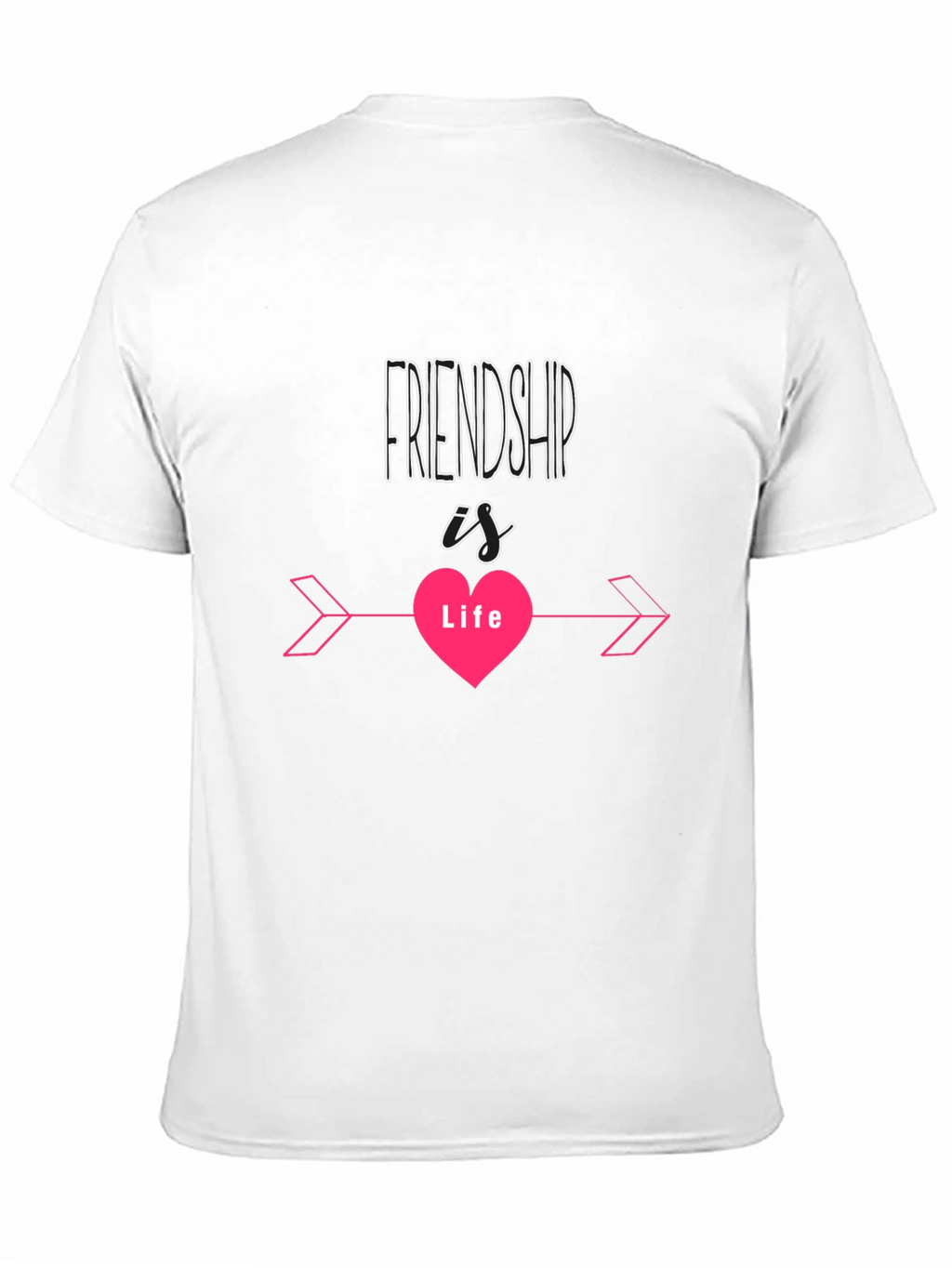 Friendship is Life Black T-Shirt