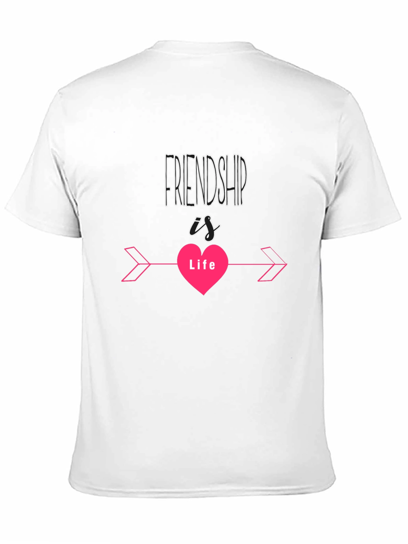 Friendship is Life Black T-Shirt