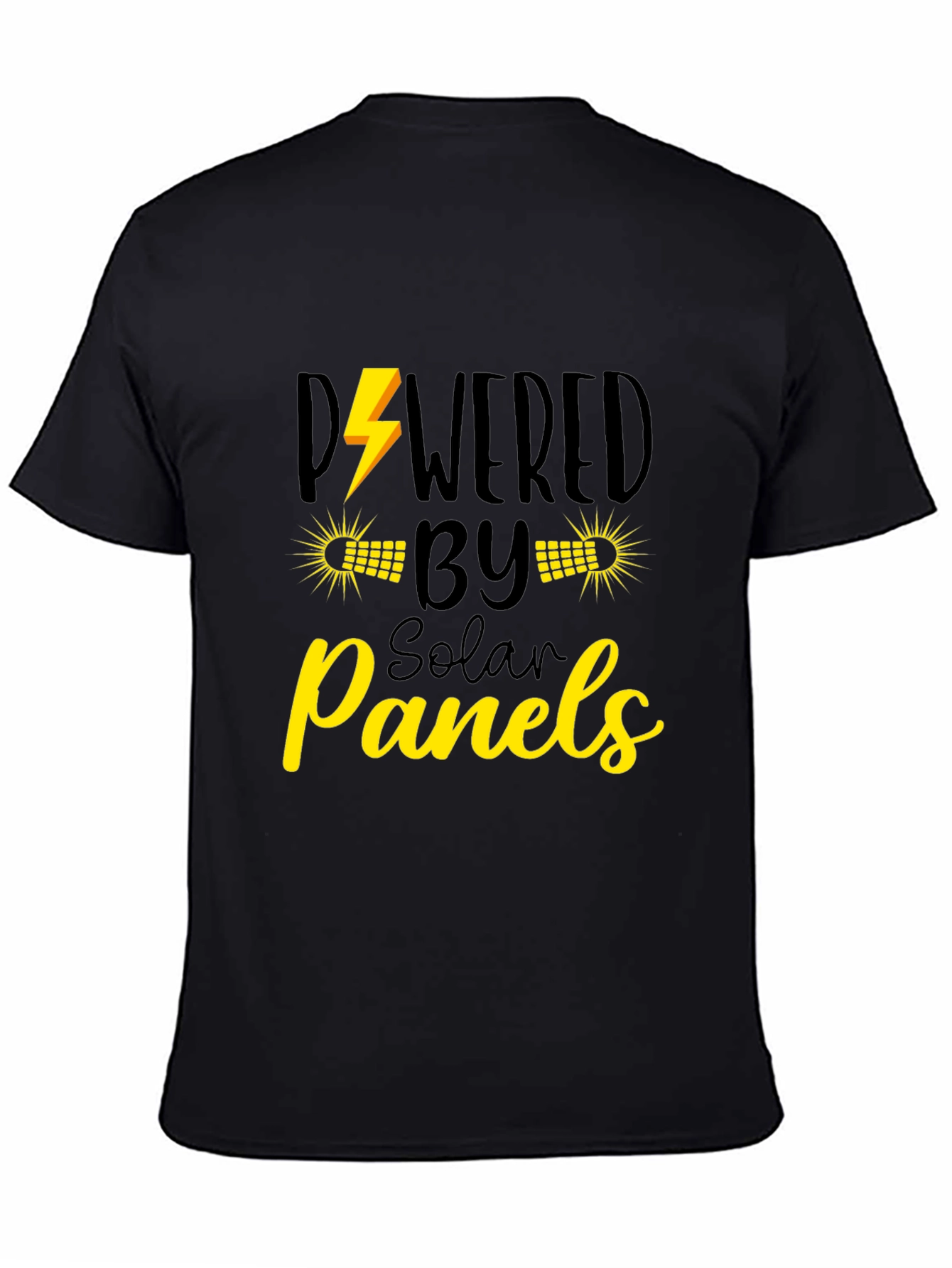 Powered by Solar Panels Graphic Tee - Eco Friendly Shirt