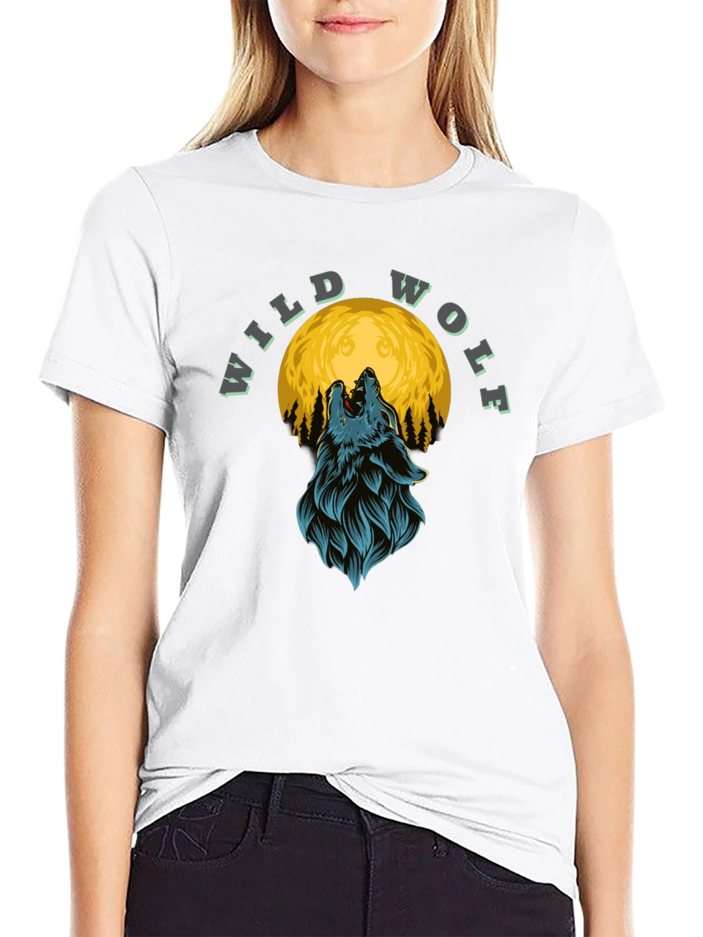 Wild Wolf Moon Graphic T-Shirt