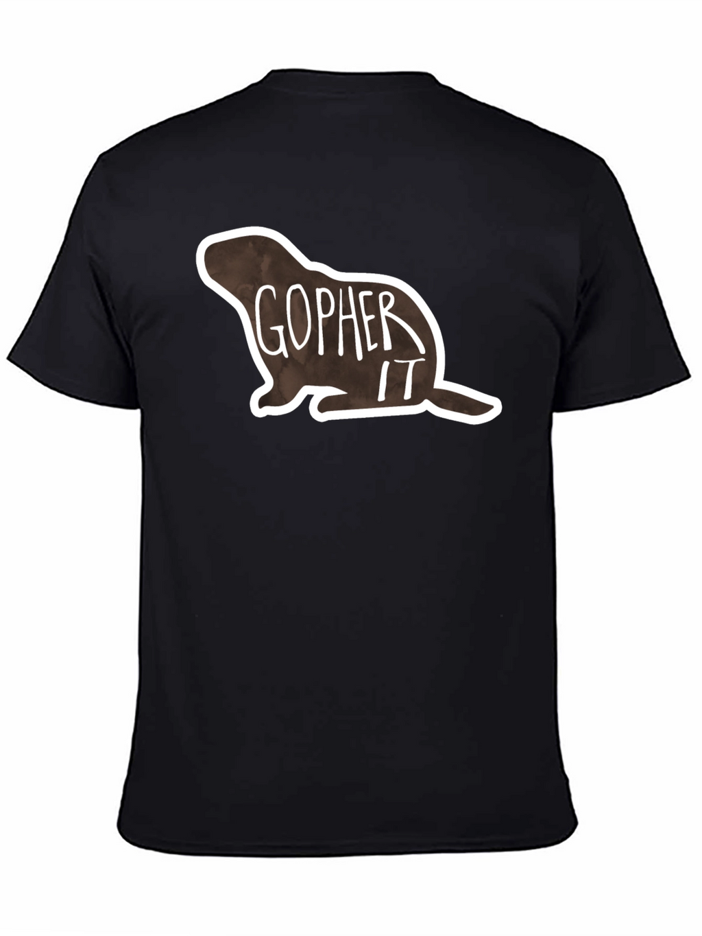 Gopher It Graphic Tee - Black Cotton T-Shirt