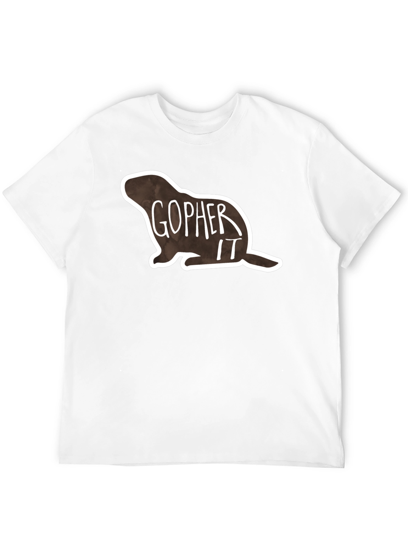 Gopher It Graphic Tee - Black Cotton T-Shirt