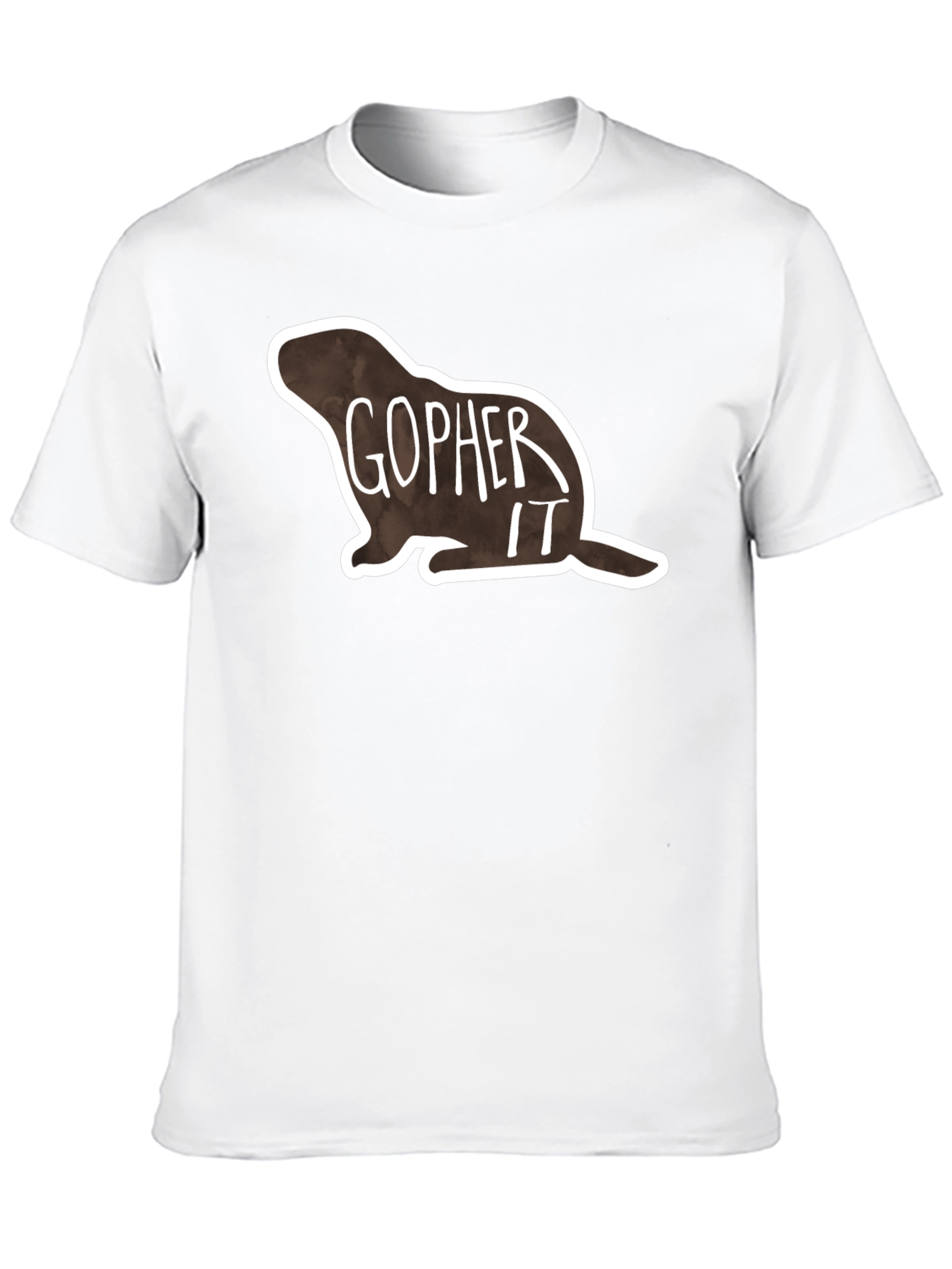Gopher It Graphic Tee - Black Cotton T-Shirt