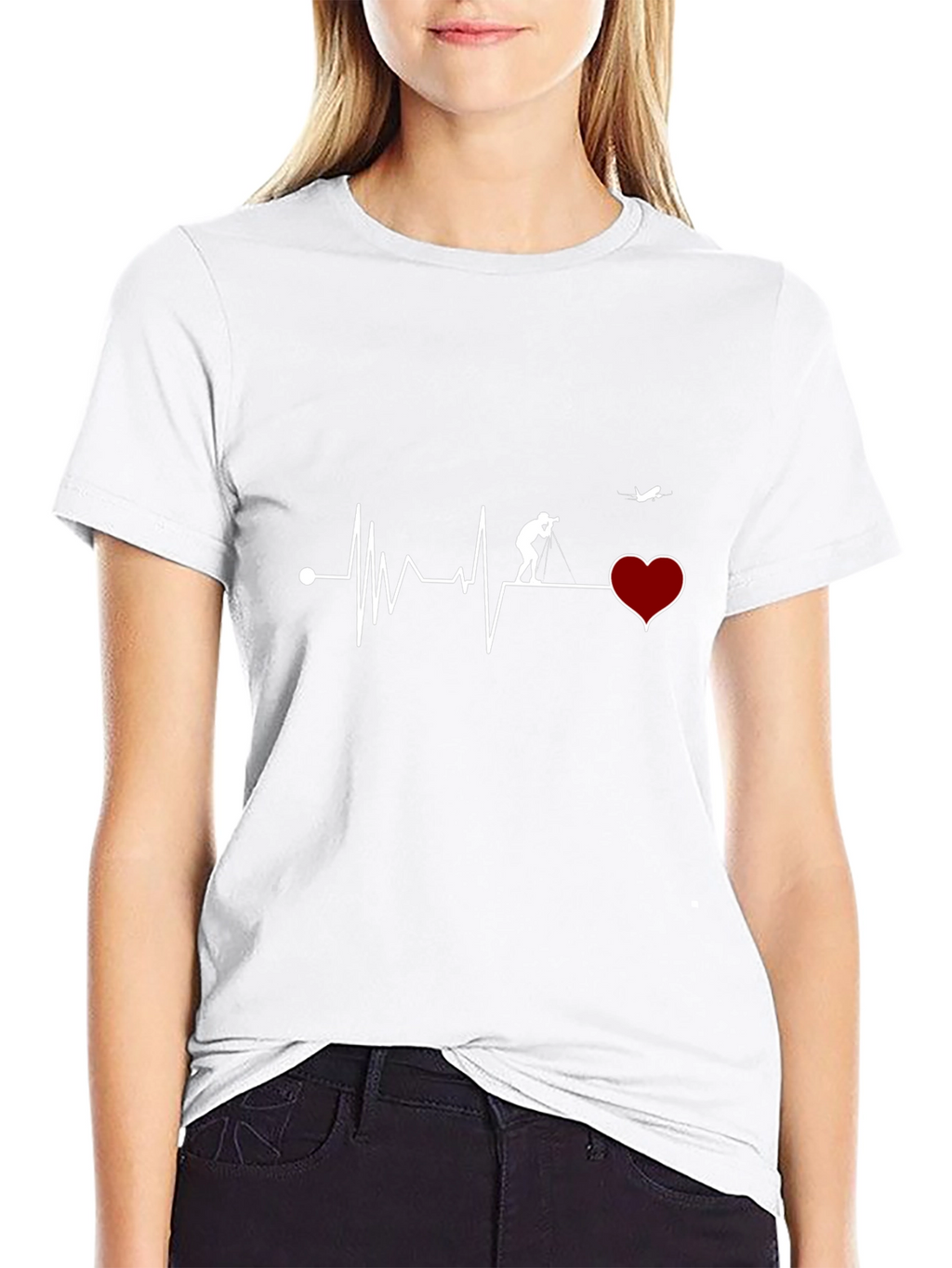 Heartbeat Photographer T-Shirt - Black
