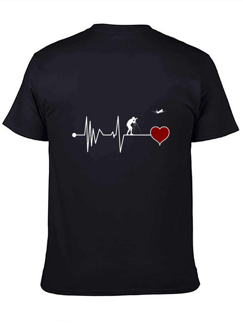 Heartbeat Photographer T-Shirt - Black