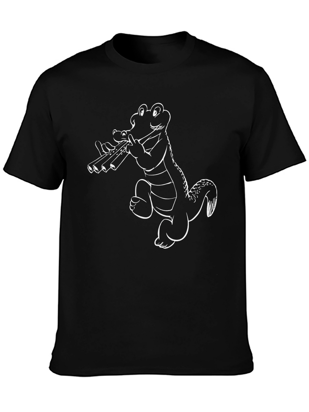 Cool Gator Panpipes T-Shirt - Black