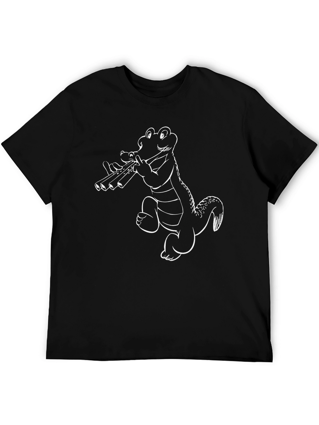 Cool Gator Panpipes T-Shirt - Black
