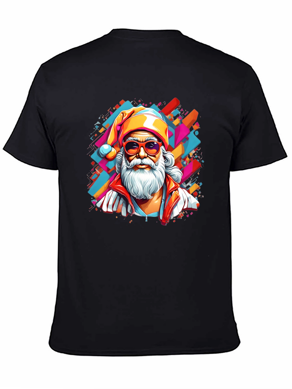 Cool Santa Graphic Tee - Black