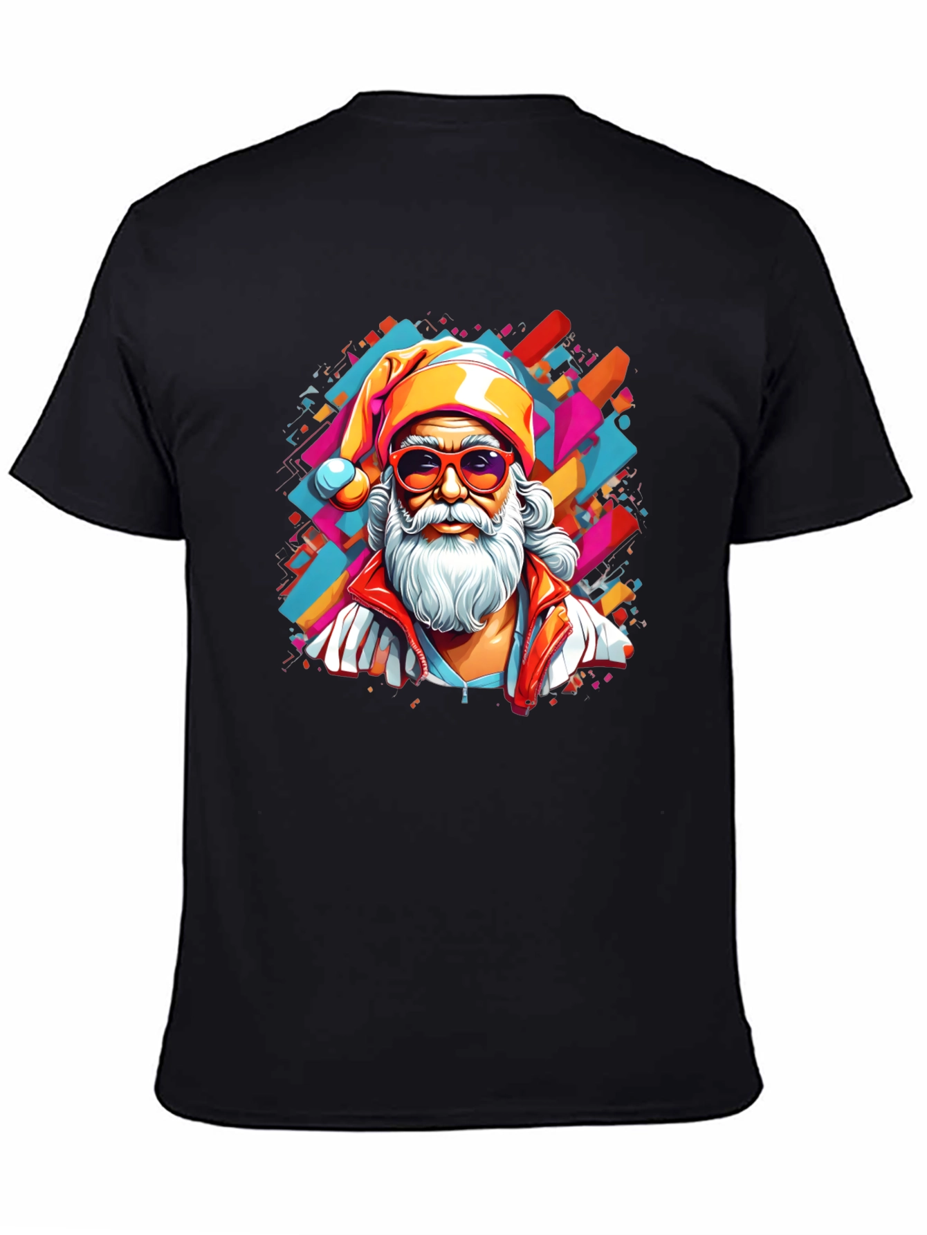 Cool Santa Graphic Tee - Black