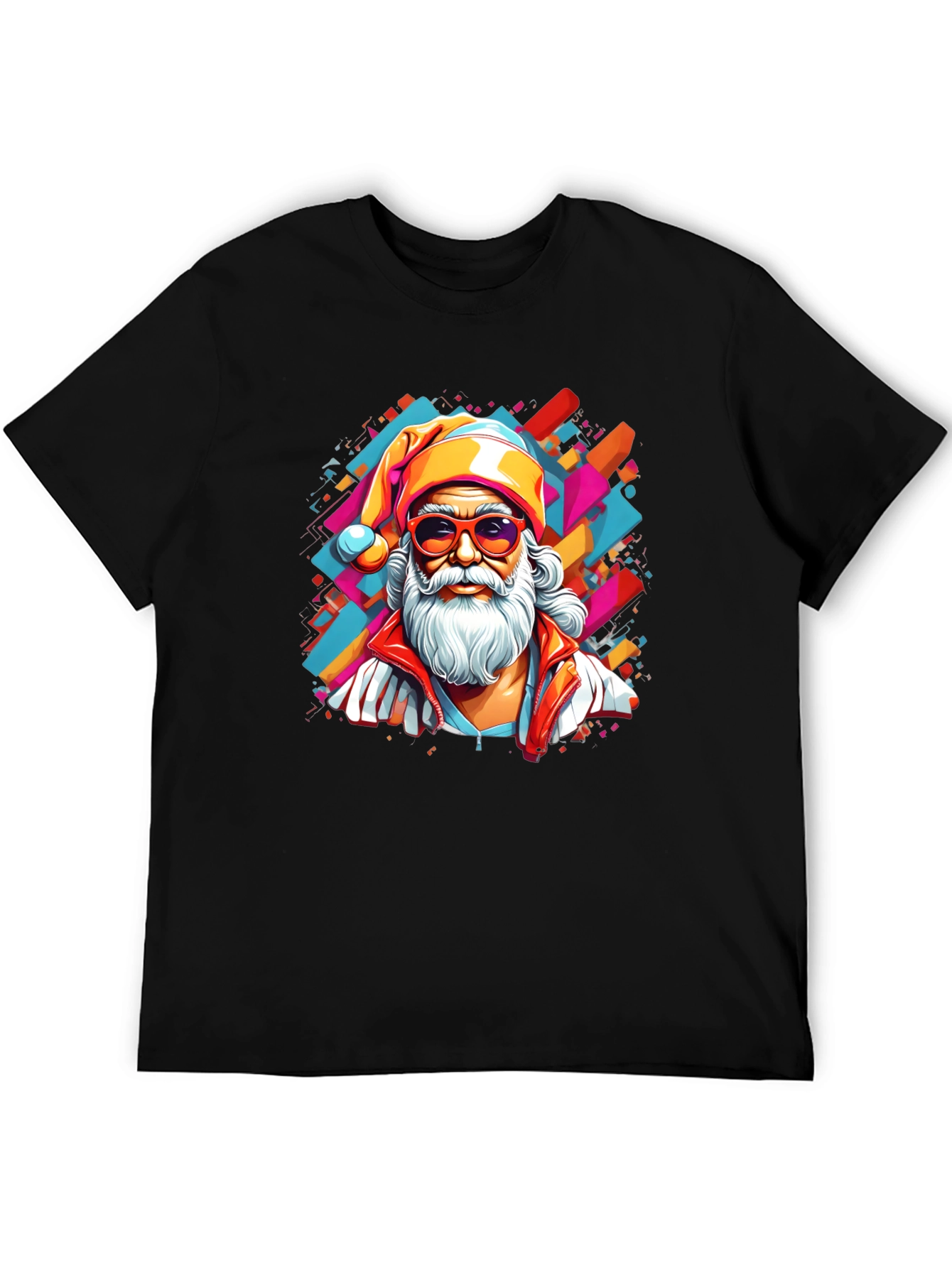Cool Santa Graphic Tee - Black