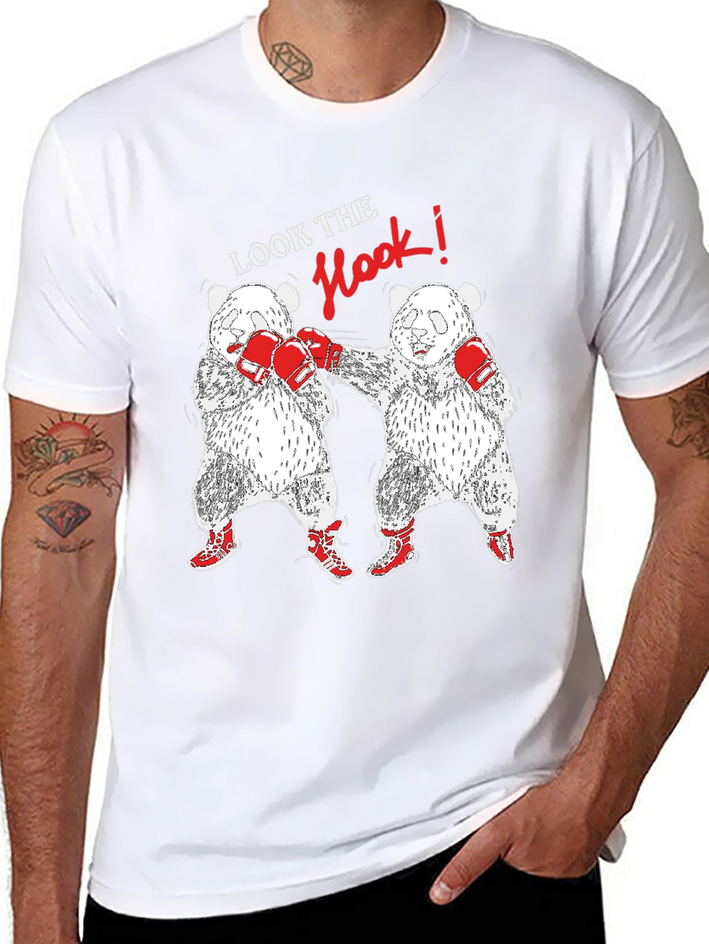 Panda Boxing T-Shirt: Look The Hook!