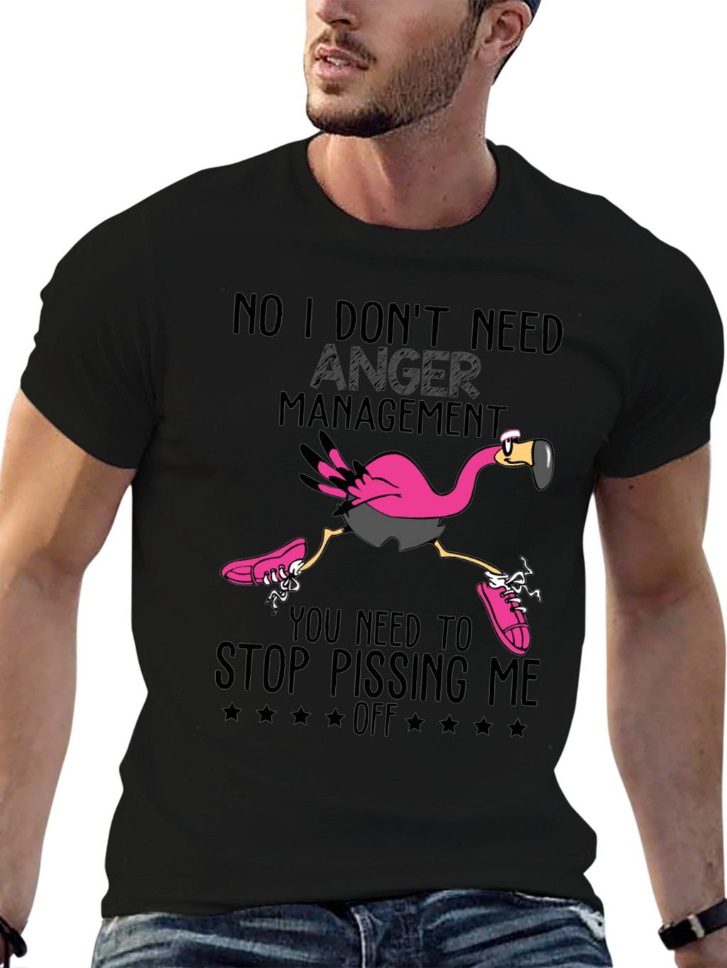 Anger Management Flamingo Graphic Tee