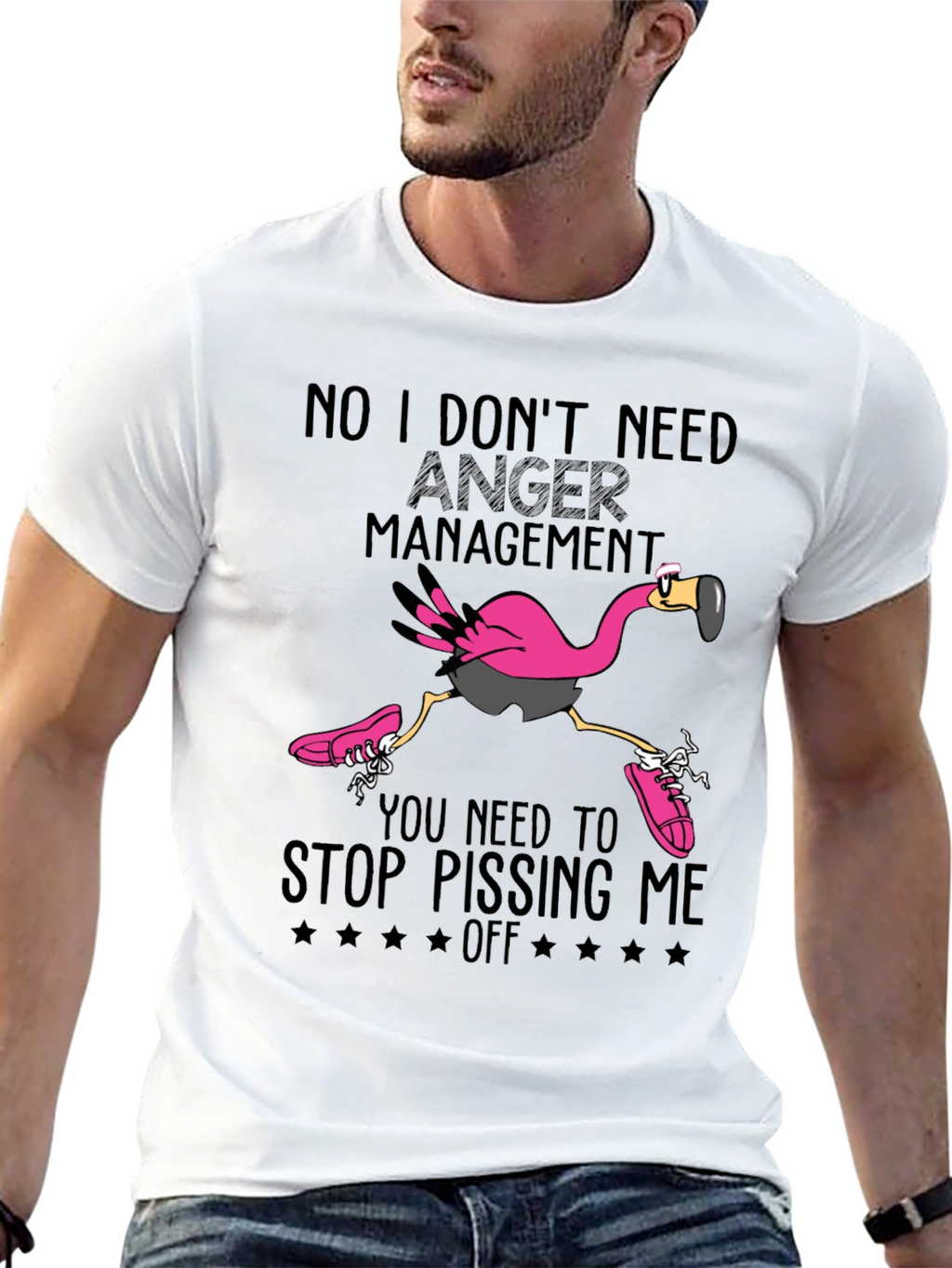 Anger Management Flamingo Graphic Tee