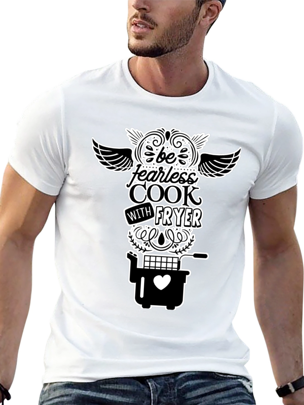 Fearless Cook Fryer T-Shirt - Black