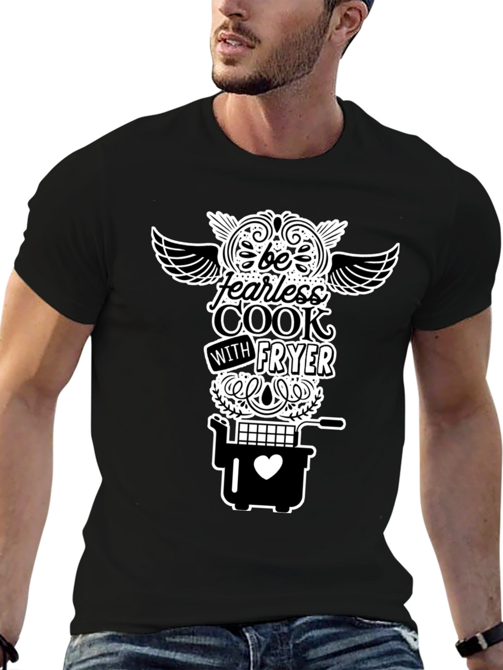 Fearless Cook Fryer T-Shirt - Black