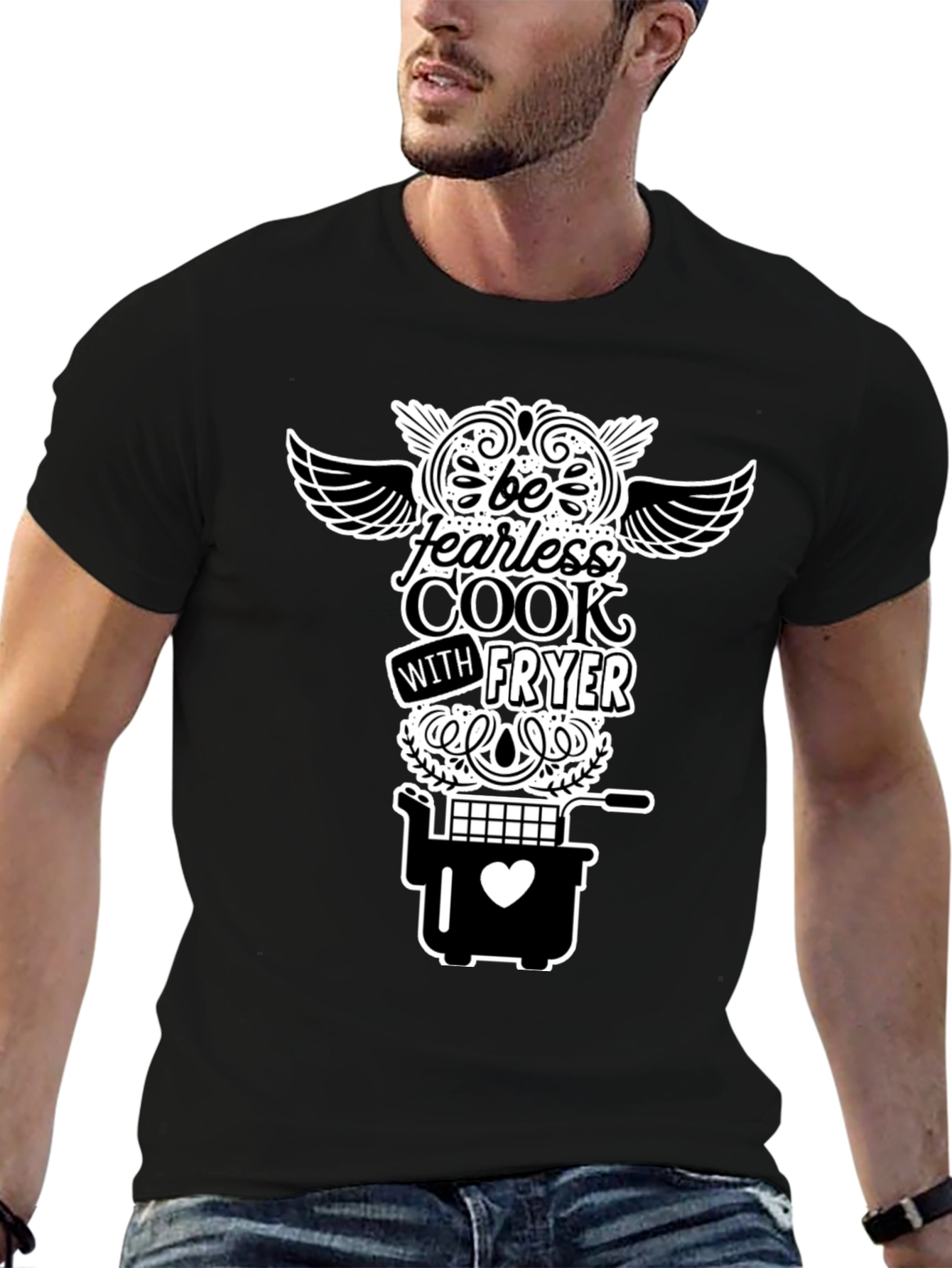 Fearless Cook Fryer T-Shirt - Black