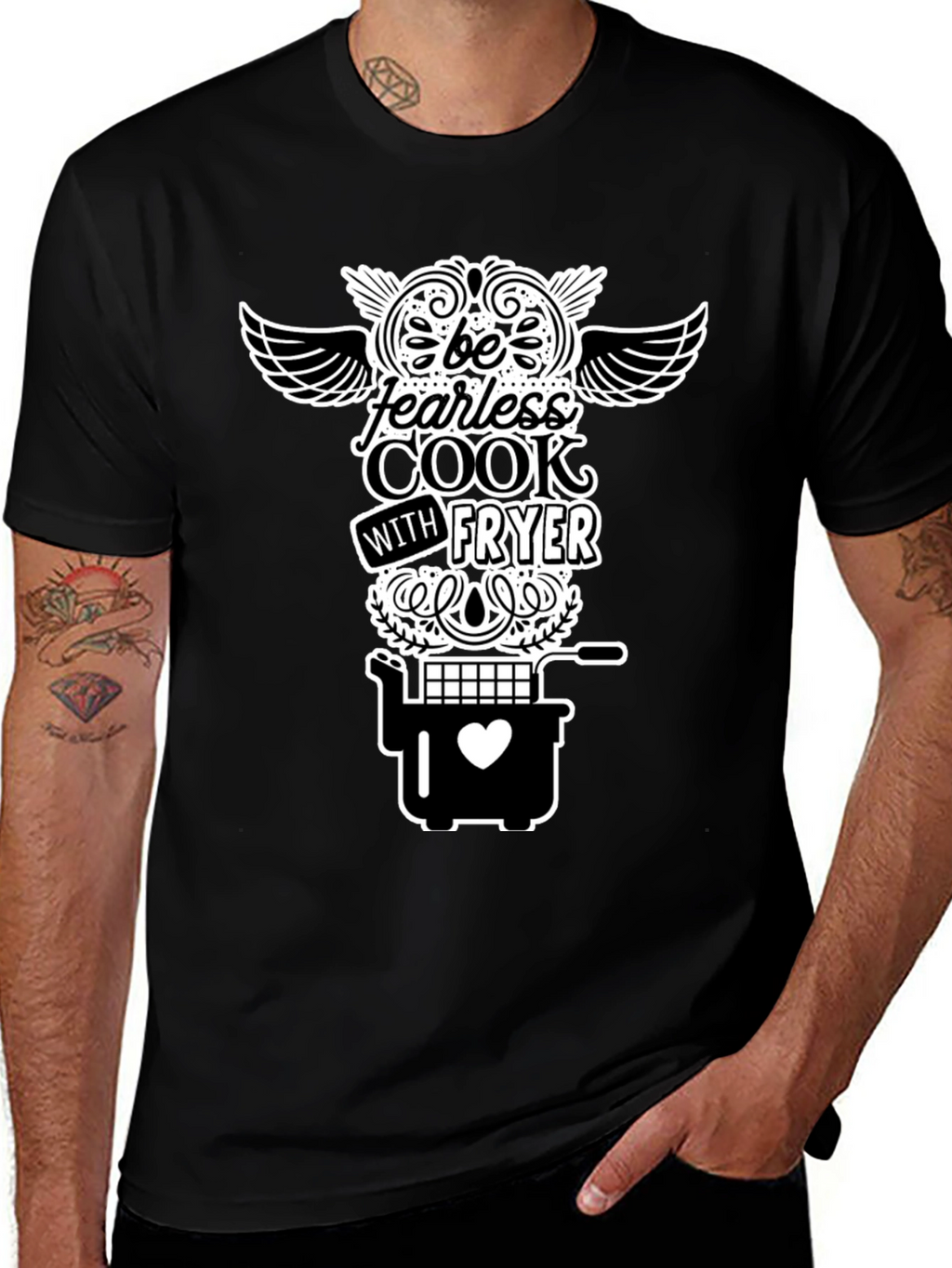 Fearless Cook Fryer T-Shirt - Black