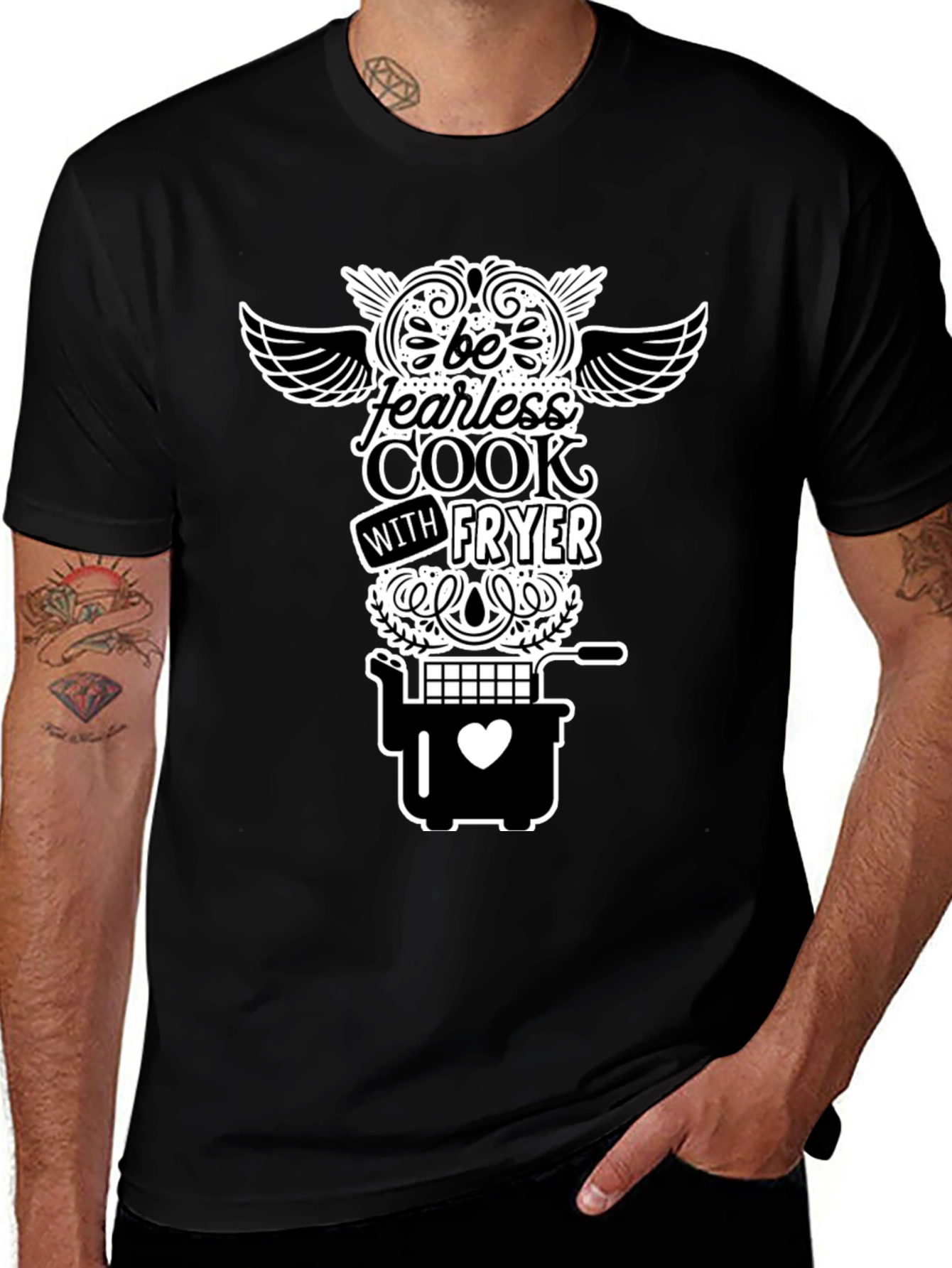 Fearless Cook Fryer T-Shirt - Black