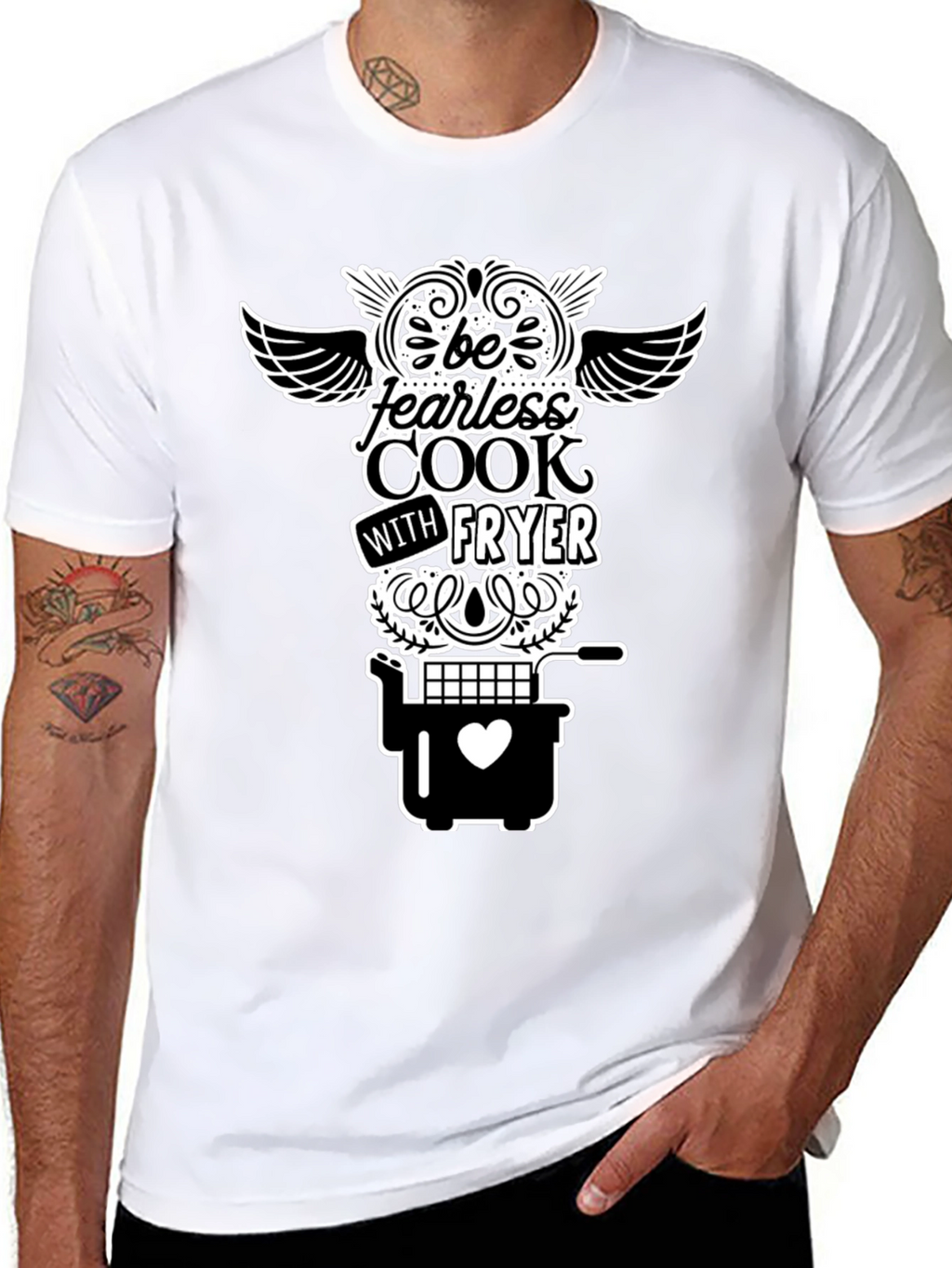 Fearless Cook Fryer T-Shirt - Black