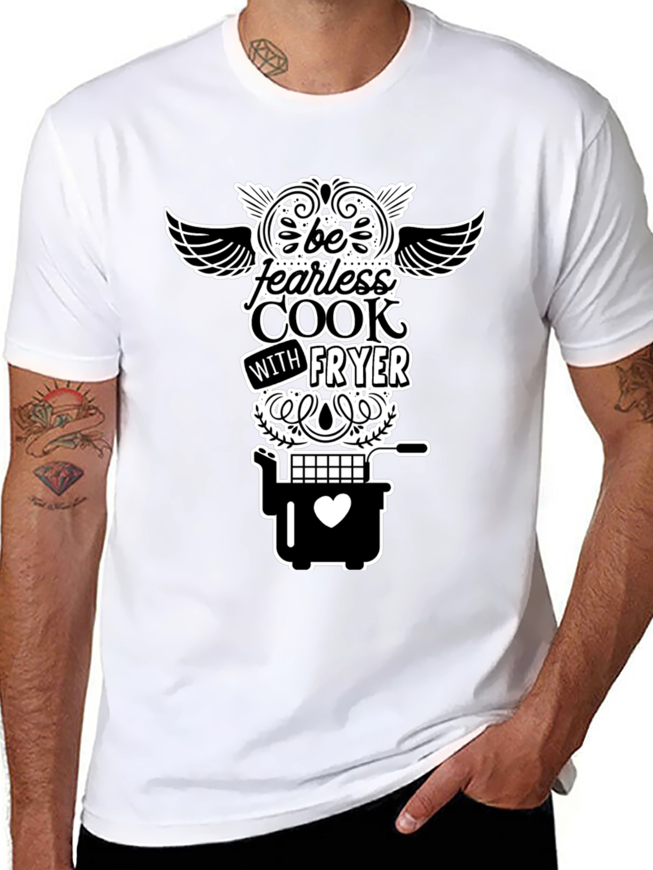 Fearless Cook Fryer T-Shirt - Black