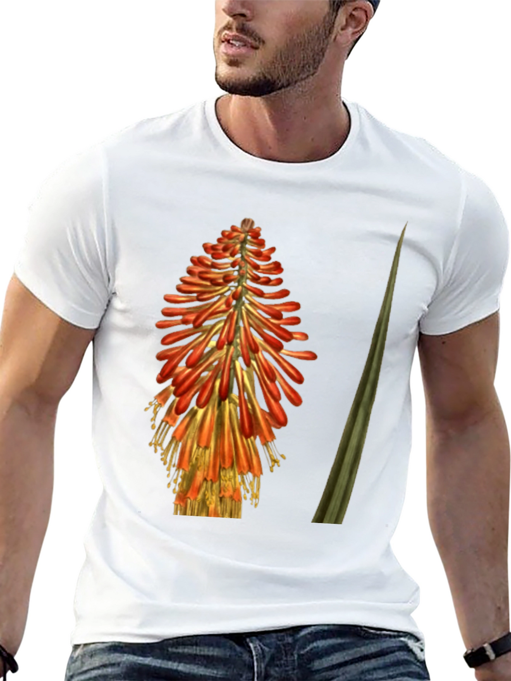 Red Hot Poker Flower Graphic T-Shirt