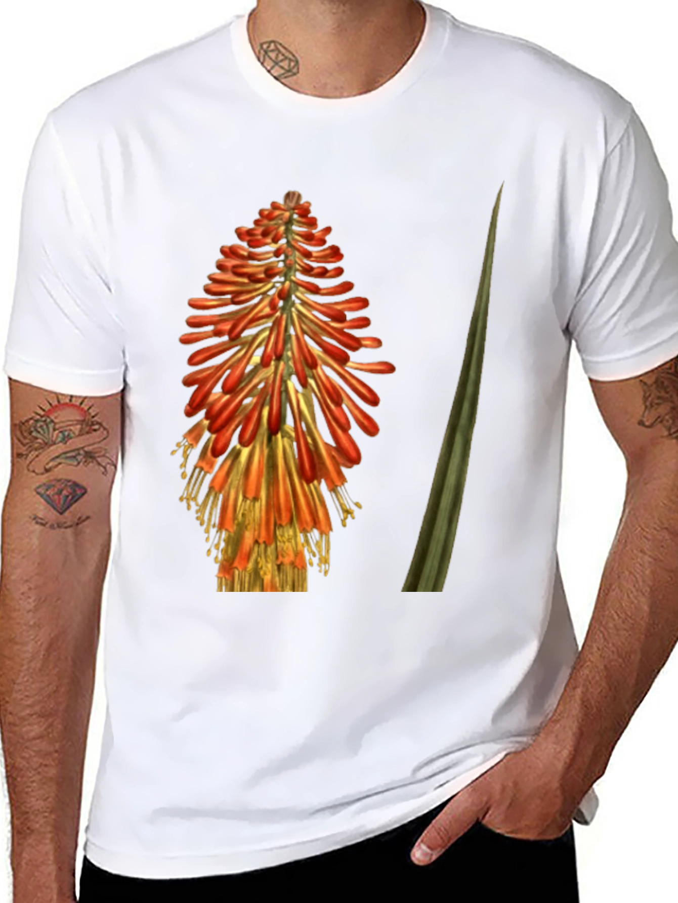 Red Hot Poker Flower Graphic T-Shirt