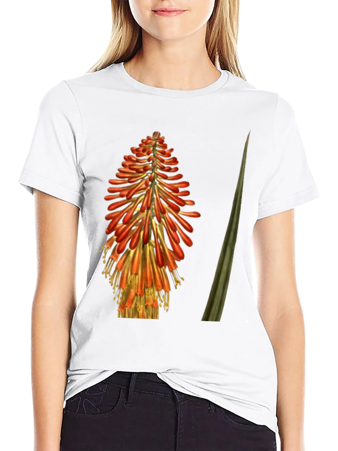 Red Hot Poker Flower Graphic T-Shirt