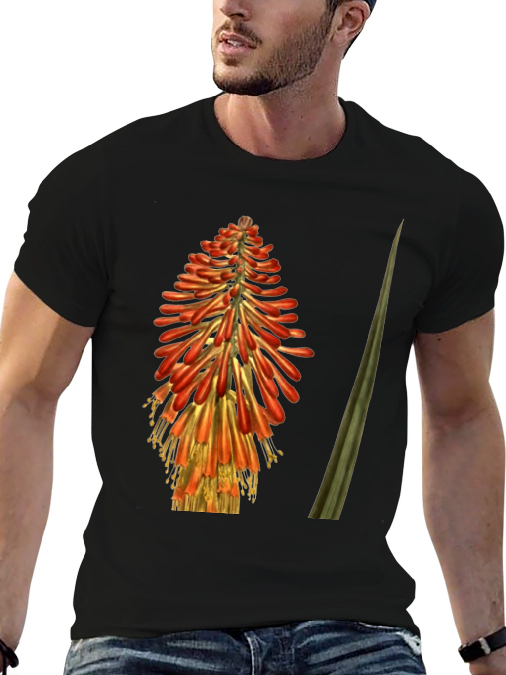 Red Hot Poker Flower Graphic T-Shirt