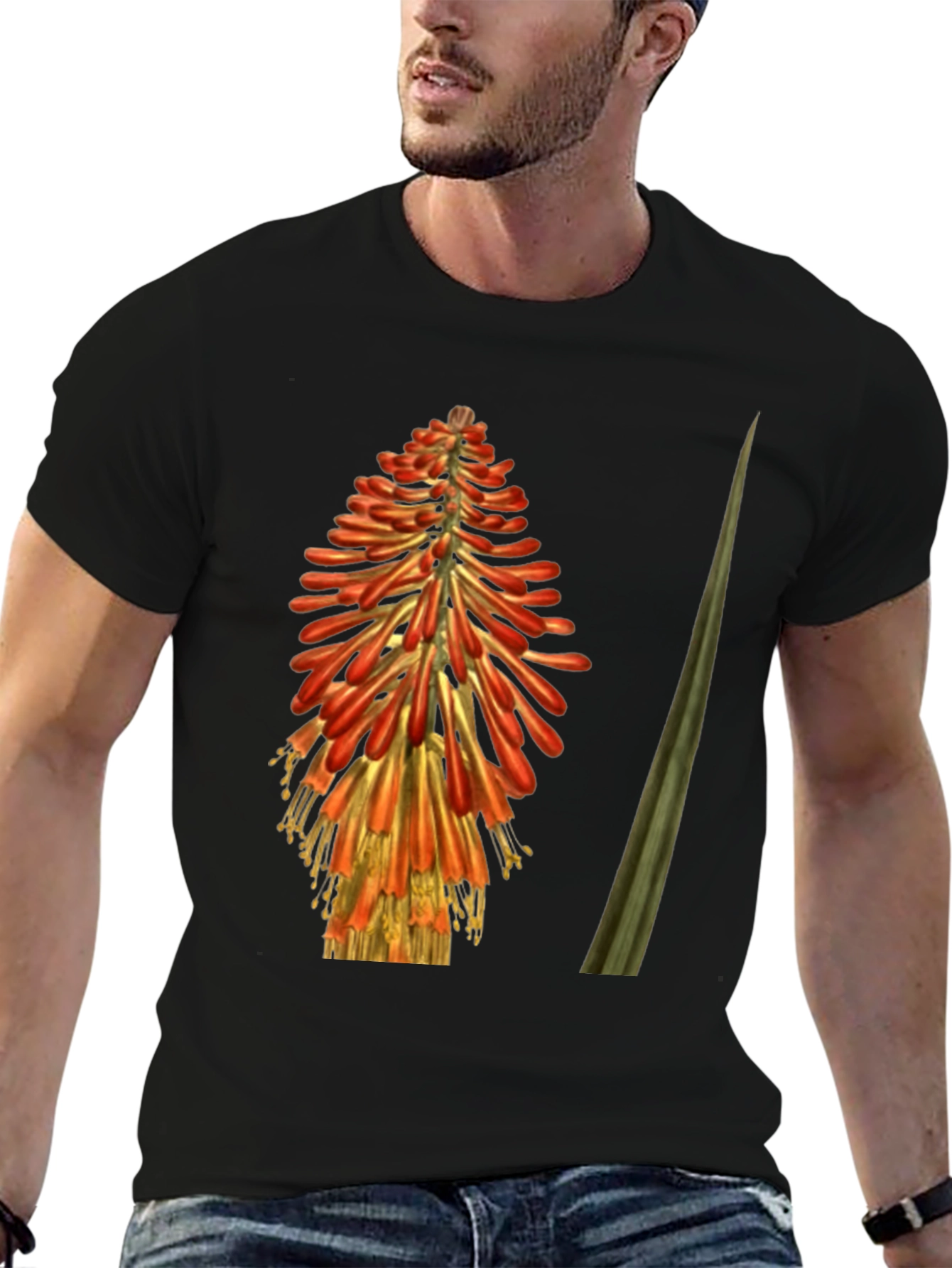 Red Hot Poker Flower Graphic T-Shirt
