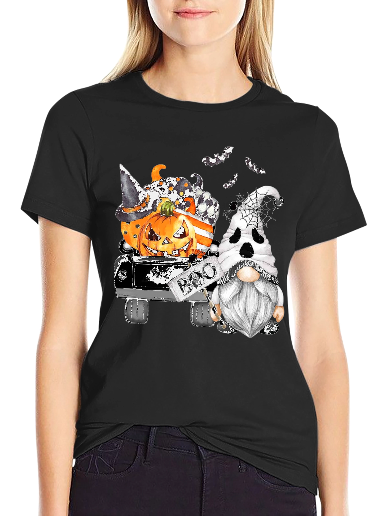 Halloween Gnomes Truck T-Shirt