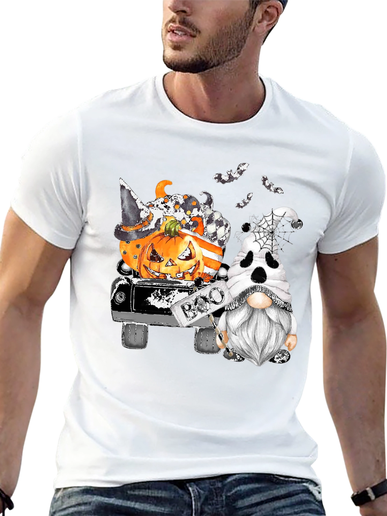 Halloween Gnomes Truck T-Shirt